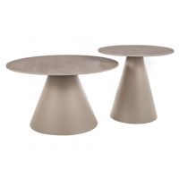 SIGNAL - HILL II Ława | Zestaw FI70X40 FI50X50 | Beż TRAVERTINE | Kaszmir