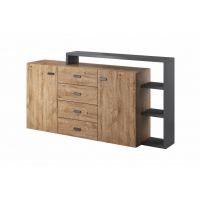 HELVETIA MEBLE WIERUSZÓW - BOTA Komoda 2 drzw. 4 szufl. z nadstawką | 24JRFG27