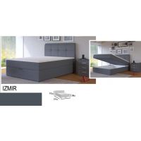 MEBLE BEST - IZMIR Łóżko Kontynentalne 120x200 z pojemnikiem na pośclel