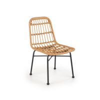 HALMAR - K401 Krzesło | naturalny/czarny