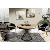 BEST LOFT - LUCCA Stół okrągły | 100-140 | z maskownicą