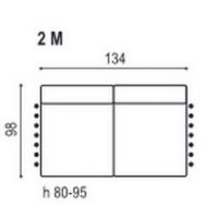 Sofalive - COCO 2M (67) SOFA BEZ BOKÓW I BEZ FUNKCJI