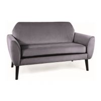 SIGNAL - MENA Velvet Sofa | Tkanina | Szary Bluvel 14 | Nogi wenge | z MR