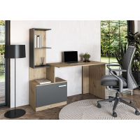 HALMAR - MISO Biurko | dąb artisan/grafit | z EU