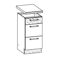 LIVEO - MODENA Szafka MD14/D45S3 | Dolna 45 | 3 szuflady | Bez blatu