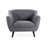 SIGNAL - MOLLY 1 Brego Fotel | Tkanina | Ciemny szary Brego 18 | Nogi wenge | z MR