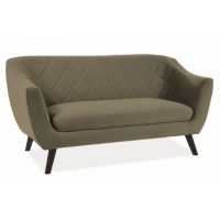SIGNAL - MOLLY 2 Velvet Sofa | Tkanina | Oliwka Bluvel 77 | Nogi wenge | z MR
