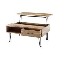 MC AKCENT - MUSTIQUE Stolik | Akacja lita natur lakierowana | Stelaż metal lakier czarny mat | 58053AN8