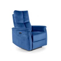 SIGNAL - NEPTUN M Velvet Fotel rozkładany elektrycznie z funkcją masażu | Tkanina | Granatowy Bluvel 86 | z MR