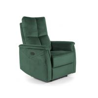 SIGNAL - NEPTUN M Velvet Fotel rozkładany elektrycznie z funkcja masażu | Tkanina | Zielony Bluvel 78 | z MR