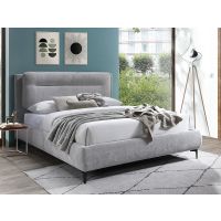 SIGNAL - NIKOZJA RAVEN Łóżko 160x200 | Jasny szary Tapicerka Raven 06