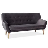 SIGNAL - NORDIC Sofa 3 Velvet | Szary | Bluvel 14 | z PL