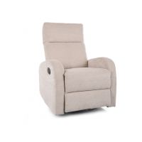 SIGNAL - OLIMP RAVEN Fotel rozkładany z funkcją bujania | Tkanina Raven 24 Beż | z MR