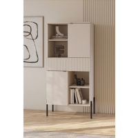 HELVETIA MEBLE WIERUSZÓW - ORE KOMODA WYSOKA 2D1S | 24KROG42 | Kaszmir/kaszmir-kaszmir ryfel