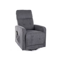 SIGNAL - OTUS II BREGO Fotel rozkładany elektrycznie | Tkanina Brego Ciemny szary 18 | z MR