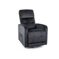 SIGNAL - OTUS II Velvet Fotel rozkładany elektrycznie | Tkanina | Czarny Bluvel 19 | z MR | DOSTĘPNY OD RĘKI