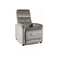SIGNAL - OTUS Velvet Fotel rozkładany manualnie | Tkanina | Szary Bluvel 14 | z MR