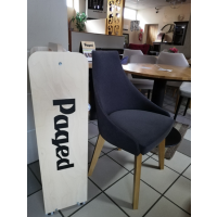 PAGED - WYPRZEDAŻ POLO Fotel dąb | Dąb naturalny | Tkanina Nordic 117 | 6 sztuk | DOSTĘPNE OD RĘKI