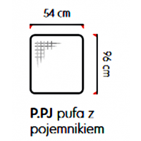 UNIMEBEL - SANTOS Moduł P.PJ Pufa z pojemnikiem