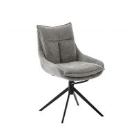 MC AKCENT - PARKER S Krzesło | Obrót siedziska | Metal lakier czarny mat | Tkanina Jasny Antracyt | PK4S60AN | 2 sztuki | DOSTĘPNE OD RĘKI