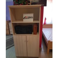 DOKTÓR - ELSA Regał z drzwiami | Sosna Bielona | DOSTĘPNE OD RĘKI