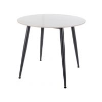 SIGNAL - RION Stół fi90x76h | Biały | Czarny