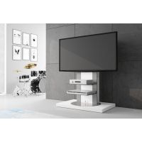 HUBERTUS - ROMA 2 Stolik RTV | Biały połysk