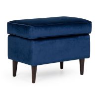 SIGNAL - RON Podnóżek | Velvet tkanina | Bluvel | Granatowy 86 | z PL
