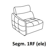 Bydgoskie Meble - DAVOS Segm.1RF ele L | Segment 1 z lewym bokiem | funkcja relax elektryczna