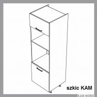 KAM - KAMMONO Szafka SPM60 | Słupek do szafek wiszących W/61 | Zabudowa piekarnika i mikrofalówki | Front nowoczesny P2
