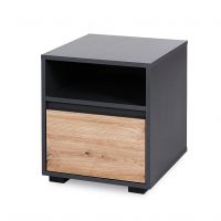 KLUPŚ - DALIA Stolik nocny Antracyt-dąb