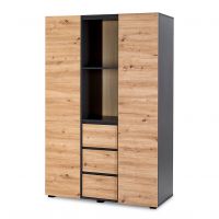 KLUPŚ - DALIA Szafa antracyt-dąb