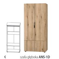Restol - ANNE Szafa ANS -1D | Dąb Evoke