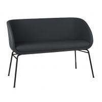 GROSPOL - JULA Sofa 4L Black / White / Chrome / Gold | Podstawa Stalowa