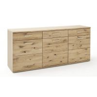 MC AKCENT - SANTORI Komoda SAN17.T02 | Dąb sękaty olejowany w kolorze bianco