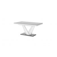 HUBERTUS - VEGAS Stół 160-256x89 | Szary połysk | Biały połysk | Szary połysk