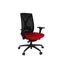 GROSPOL - VALIO Fotel Obrotowy BS Black / Chrome | Mechanizm Synchro Plus SP3 | Regulowana Głębokość Siedziska i Profil Lędźwiowy | Zgodny z Rozporządzeniem z 2023 roku