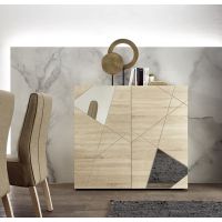 MC AKCENT - VITTORIA Komoda wysoka | 2 drzwi | laminat dąb sonoma | 201550-04