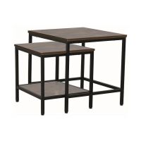 SIGNAL - WENDY B Ława | Brąz rustykalny | Stelaż czarny