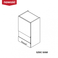 KAM - KAMMONO Szafka WW....1/71 | MN 40-60 | Górna | Witryna | 1-drzwi | Front nowoczesny P4