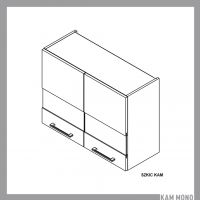 KAM - KAMMONO Szafka WW80/61 | Górna | Witryna | 2-drzwi | Front nowoczesny P2