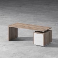 BIURO SERWIS - Z-BOX Biurko z pomocnikiem Z-204 | front - płyta meblowa