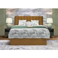 HALMAR - ASENTO 160 Łóżko z pojemnikiem | musztarda | z PL