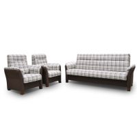 Mars Meble - AVANTI II ZESTAW WYPOCZYNKOWY 3+1+1 BRĄZ | PROMOCJA