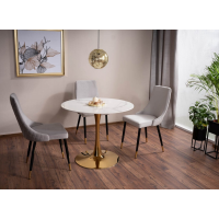 SIGNAL - ESPERO Stół | Biały | Złoty