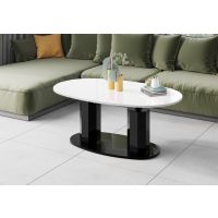 HUBERTUS - BARLETTA Ławostół | Biały połysk | Czarny połysk | Czarny połysk