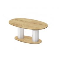 HUBERTUS - BARLETTA Ławostół | Dąb słoneczny | Biały połysk | Dąb słoneczny