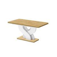 HUBERTUS - BELLISSIMA LAMI Stół 160-256x89 | Blat Dąb Słoneczny | Nogi Biały mat