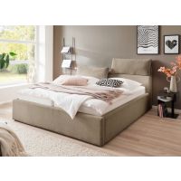 MC AKCENT - MALINDI Łóżko z pojemnikiem 160x200 | Tkanina Raven beżowa 30 | MAL16003