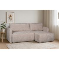 WERXAL - BIANCO Narożnik z funkcją spania i pojemnikiem na pościel